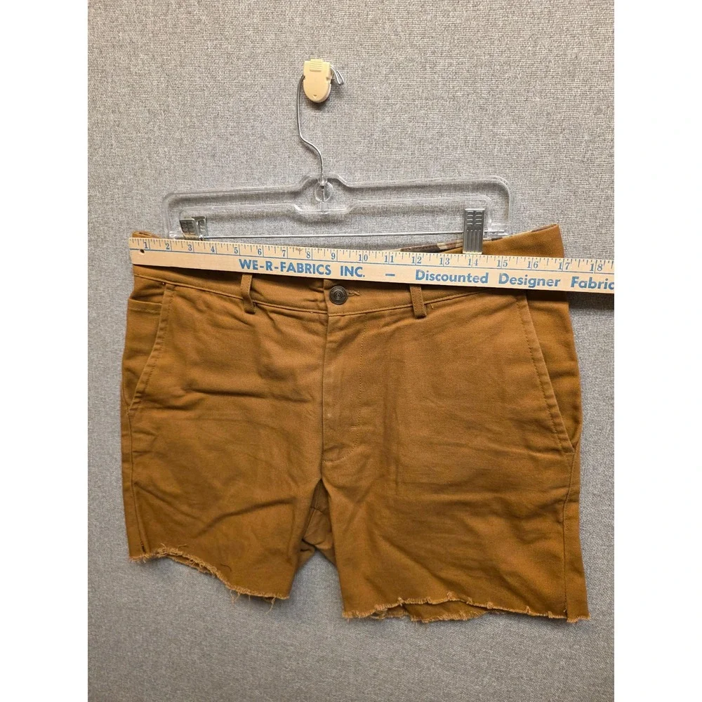 Ball and Buck 6 Point Short Mens 32 Brown Duck Canvas Raw Hem Made in USA Camo